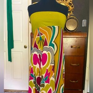 Nicole Miller vintage - Strapless and printed dress